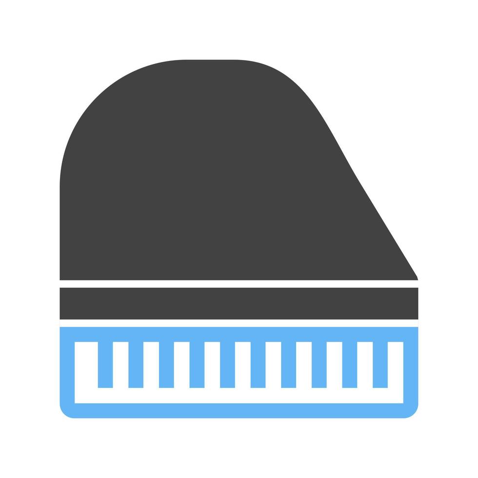 piano glyf blå och svart ikon vektor