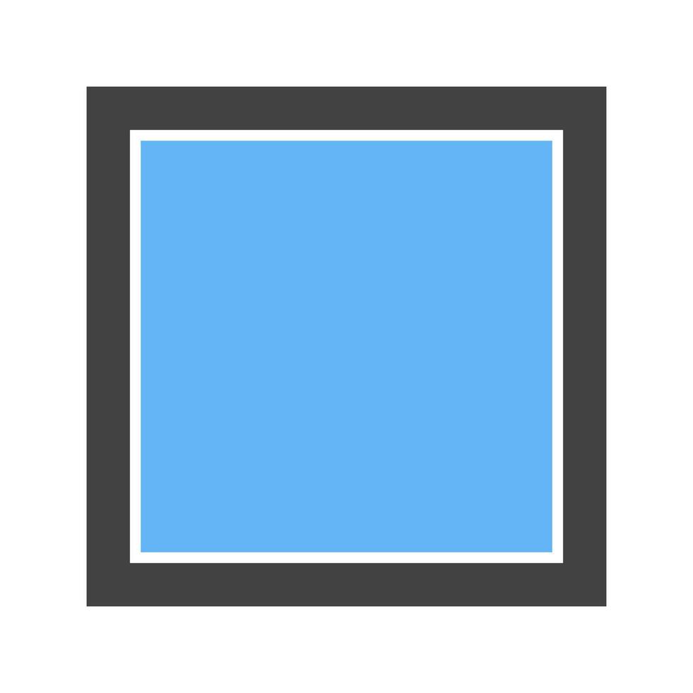fyrkant glyf blå och svart ikon vektor
