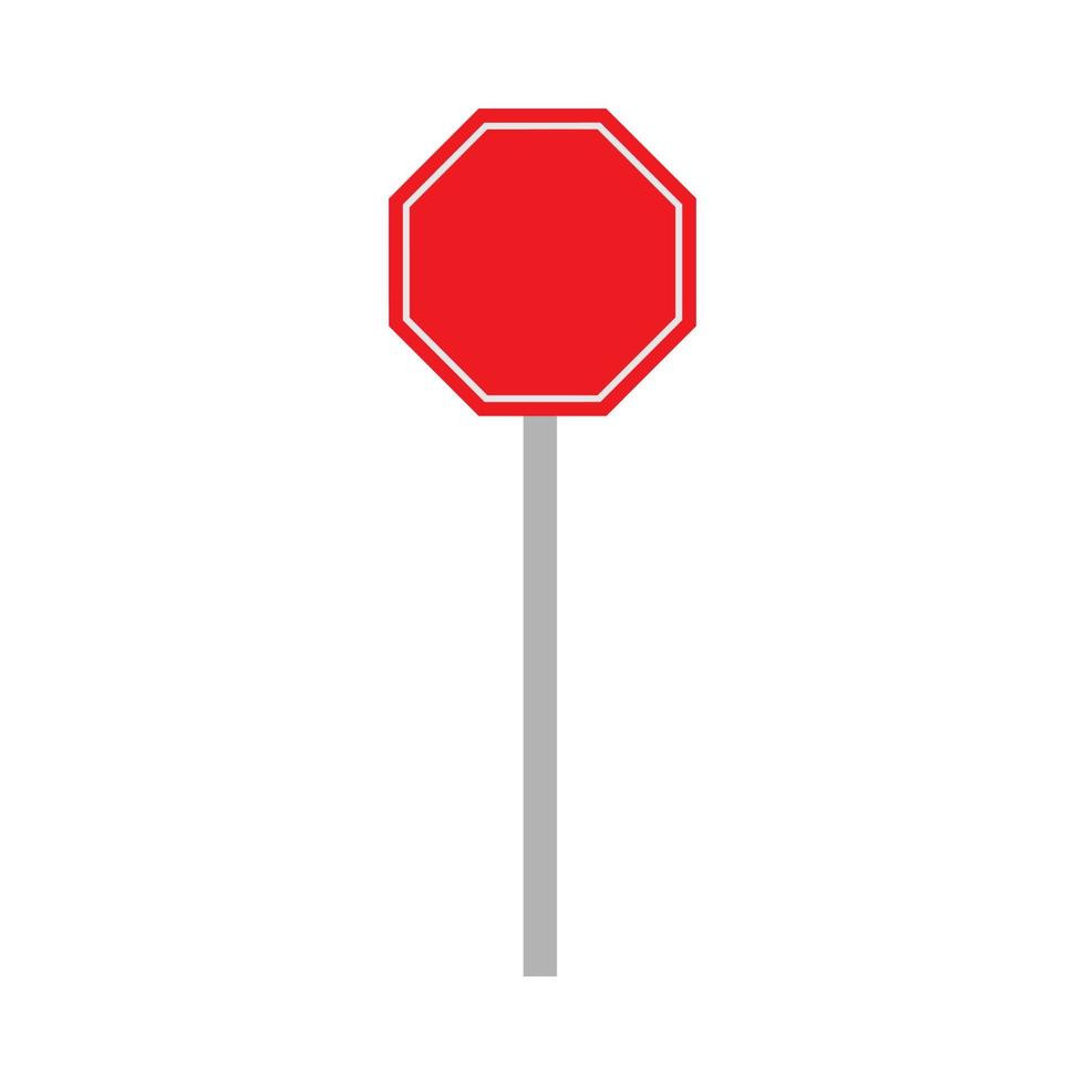 rotes Straßenverkehrszeichen. Flaches Vektor-Autobahnschild vektor