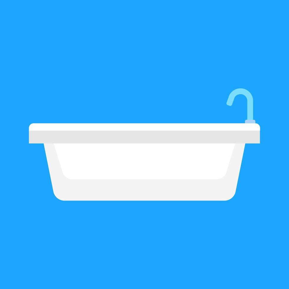 badkar badrum vektor ikon sida se design. vatten hygien tecknad serie interiör dusch koppla av. keramisk tvättade möbel