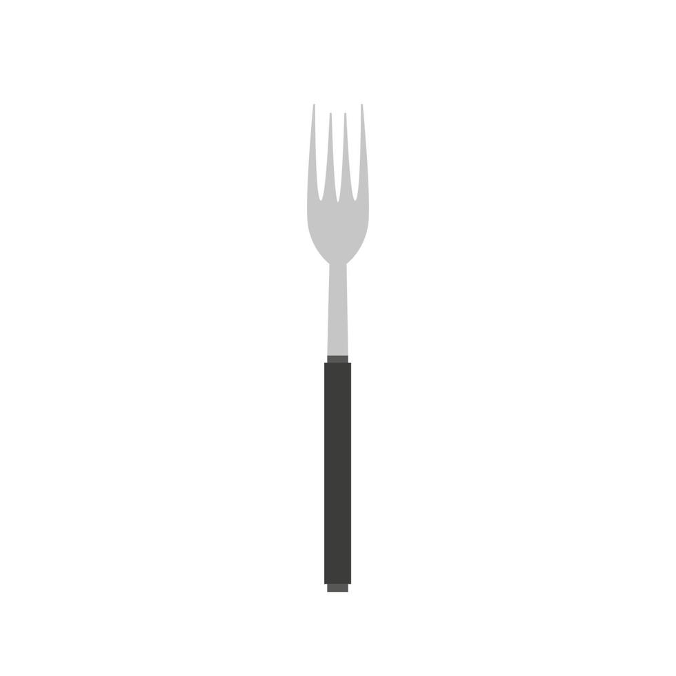 Gabel-Vektor-Illustration-Symbol Messer Design Besteck. Kochen Symbol Silberbesteck Silhouette Küchengerät Ausrüstung Werkzeug. Metall-Frühstücksobjekt Schild Gabel vektor