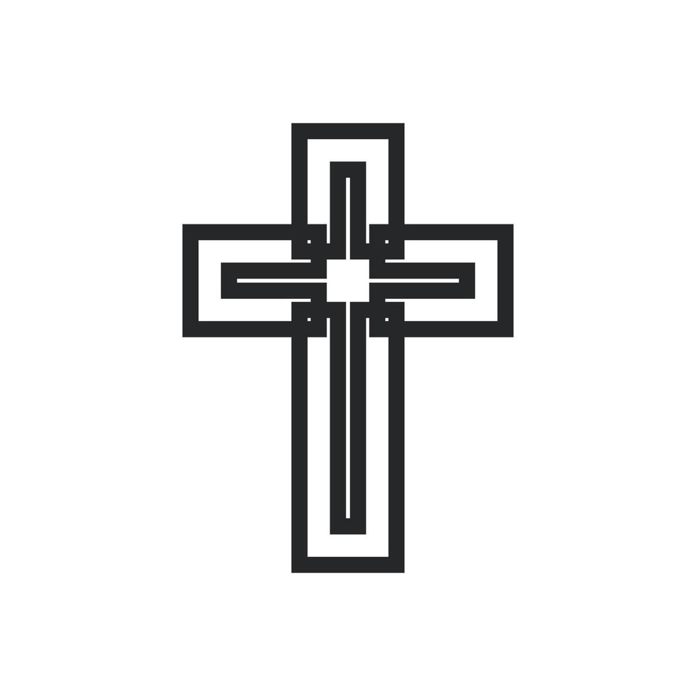 korsa religion Gud vektor illustration ikon. symbol kristendomen och form kristen tecken. religiös krucifix tro och katolicism svart helig konst. andlighet element Jesus design och isolerat vit