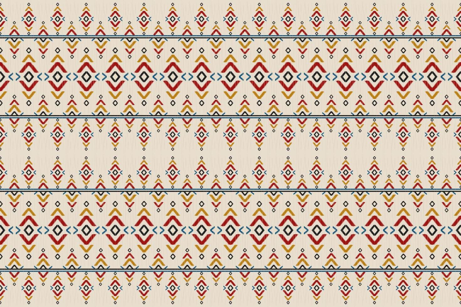 ikat nahtloses muster im stammes-. geometrische ethnische Musterkunst. amerikanischer, mexikanischer Stil. Design für Hintergrund, Tapete, Vektorillustration, Stoff, Kleidung, Teppich, Textil, Batik, Stickerei. vektor