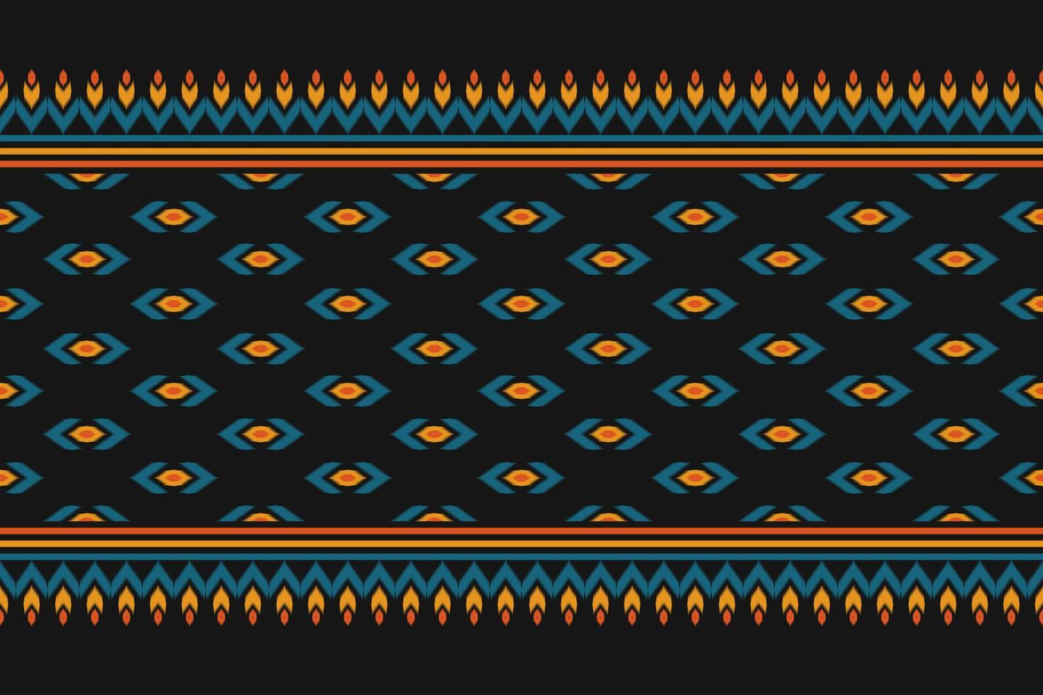 teppich ethnisches muster kunst. ikat nahtloses muster traditionell. amerikanischer, mexikanischer Stil. Design für Hintergrund, Tapete, Vektorillustration, Stoff, Kleidung, Teppich, Textil, Batik, Stickerei. vektor