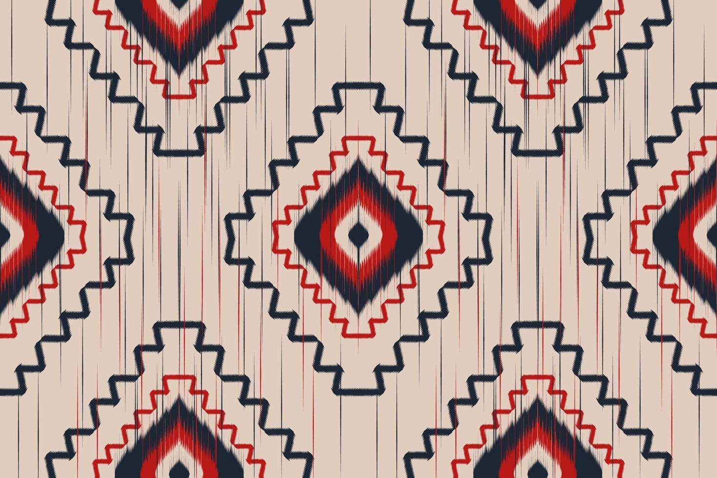 Stoff im mexikanischen Stil. ikat nahtloses muster traditionell. Design für Hintergrund, Tapete, Vektorillustration, Stoff, Kleidung, Teppich, Textil, Batik, Stickerei. vektor