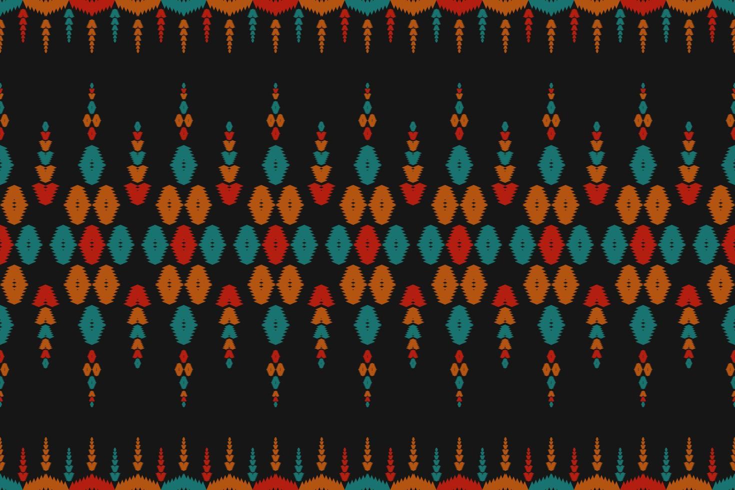 teppich ethnisches muster kunst. ikat nahtloses muster traditionell. amerikanischer, mexikanischer Stil. Design für Hintergrund, Tapete, Vektorillustration, Stoff, Kleidung, Teppich, Textil, Batik, Stickerei. vektor