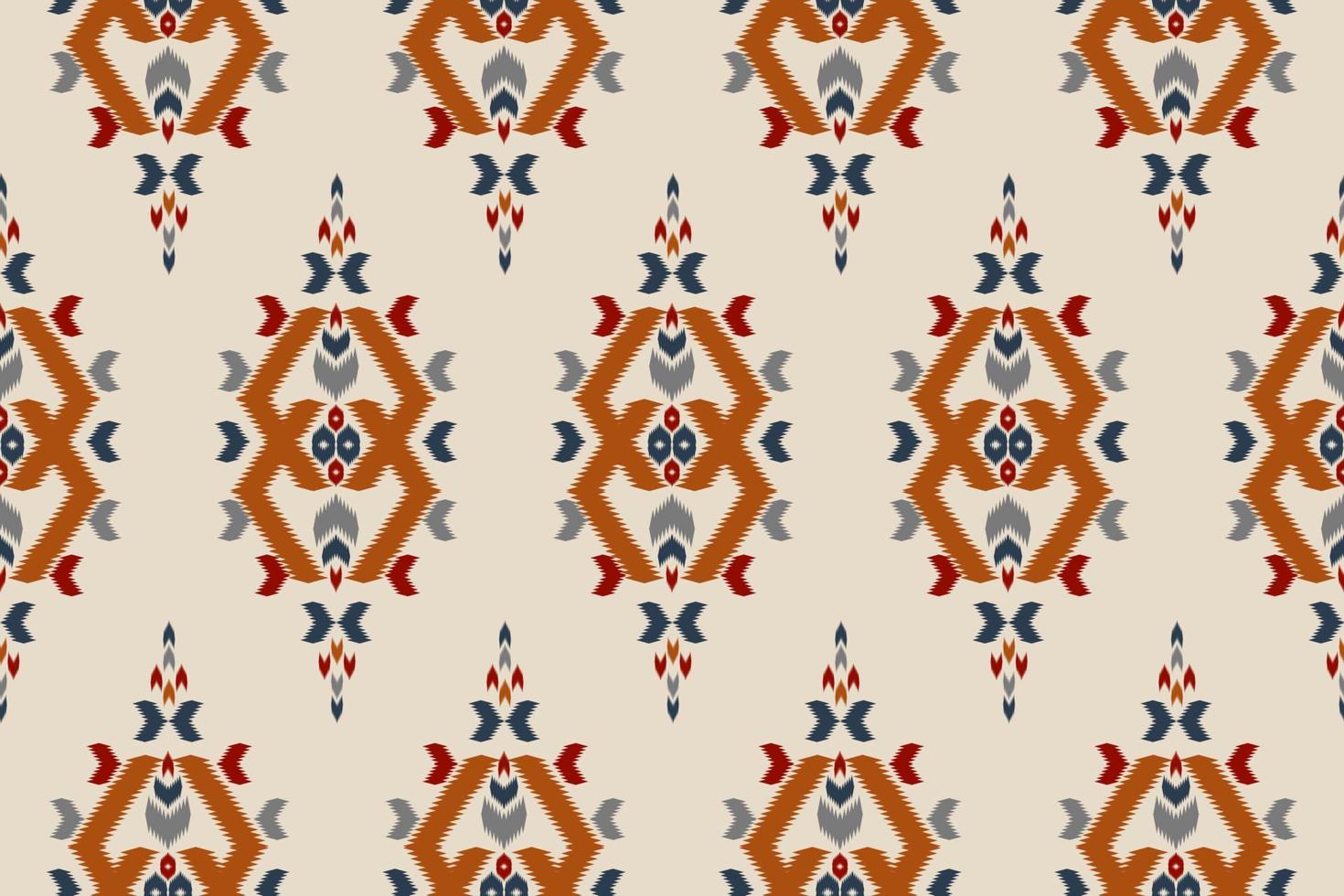 tyg mexikansk stil. ikat sömlös mönster traditionell. design för bakgrund, tapet, vektor illustration, tyg, Kläder, matta, textil, batik, broderi.