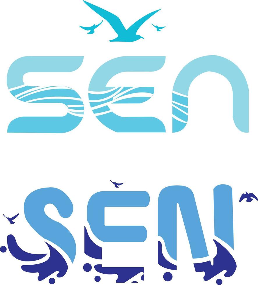 Logo-Buchstabe sen-Vektor für Ihr Unternehmen vektor
