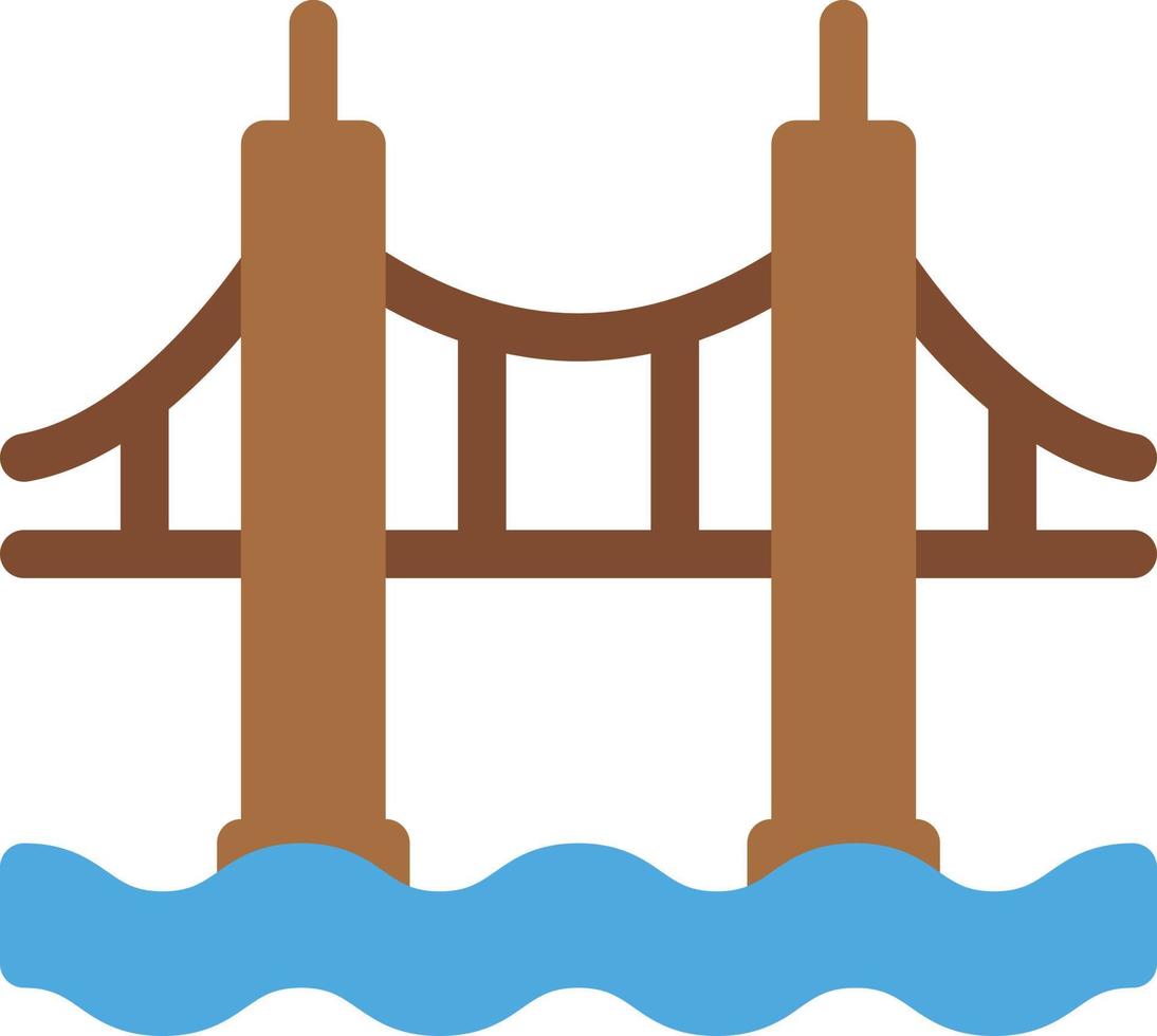 Bridge-Vektor-Illustration auf einem Hintergrund. Premium-Qualitäts-Symbole. Vektor-Icons für Konzept und Grafikdesign. vektor