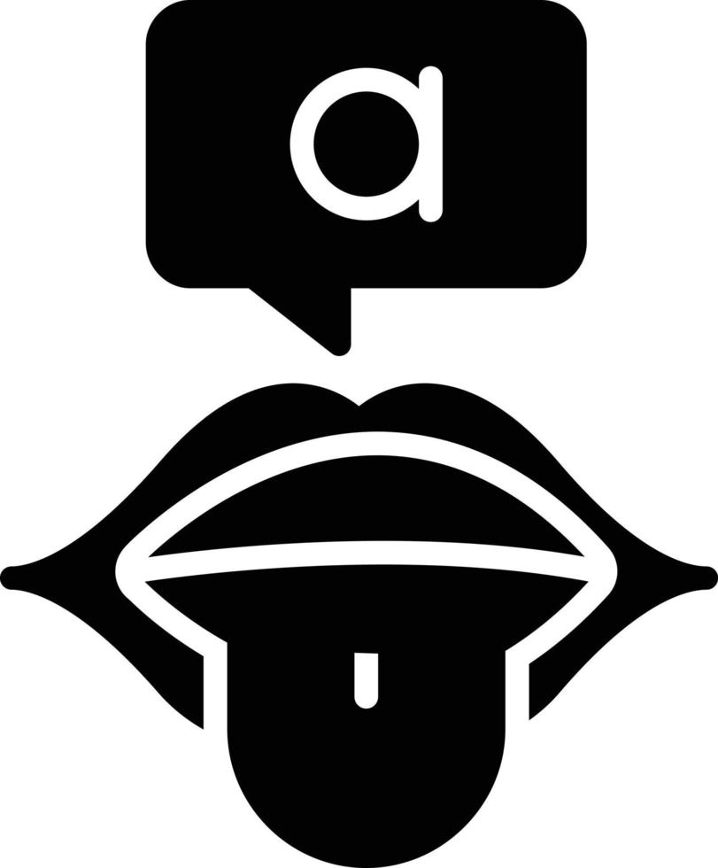 Mund-Glyphe-Symbol vektor