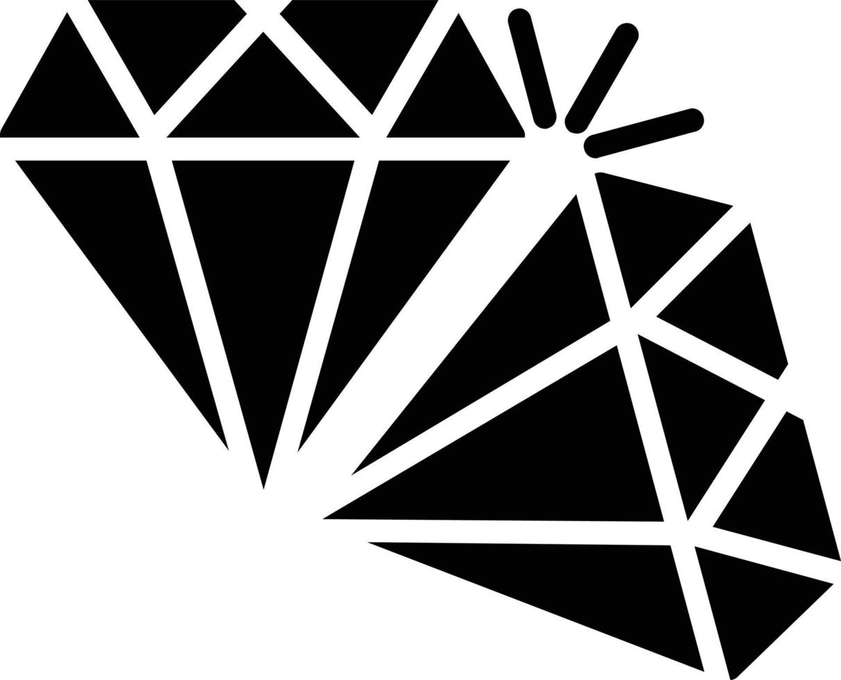 Diamant-Glyphe-Symbol vektor