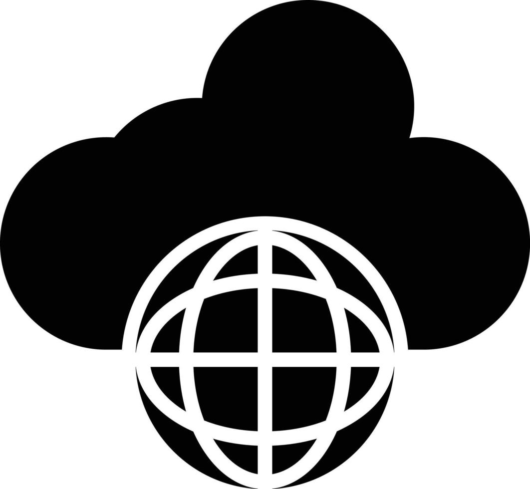 globales Glyphen-Symbol vektor