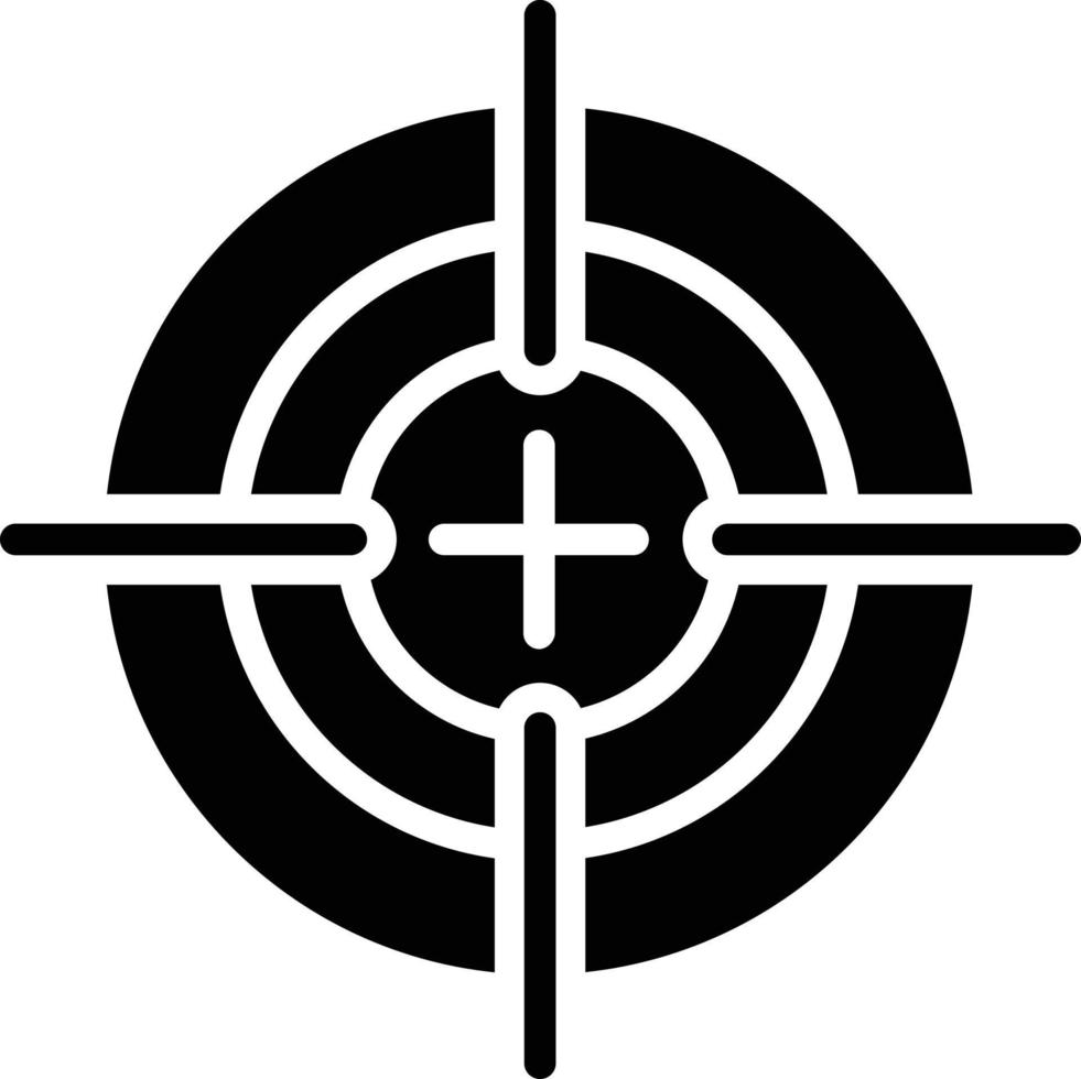 Ziel-Glyphe-Symbol vektor