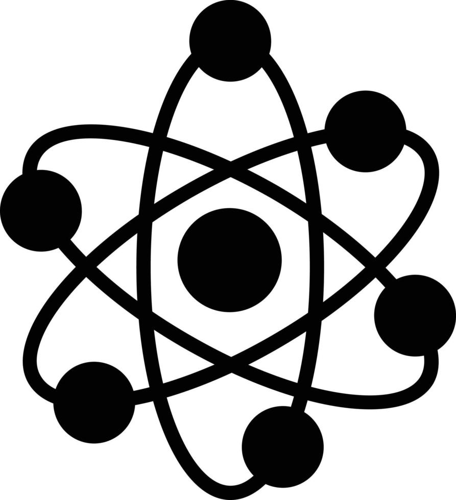 Atome-Glyphe-Symbol vektor