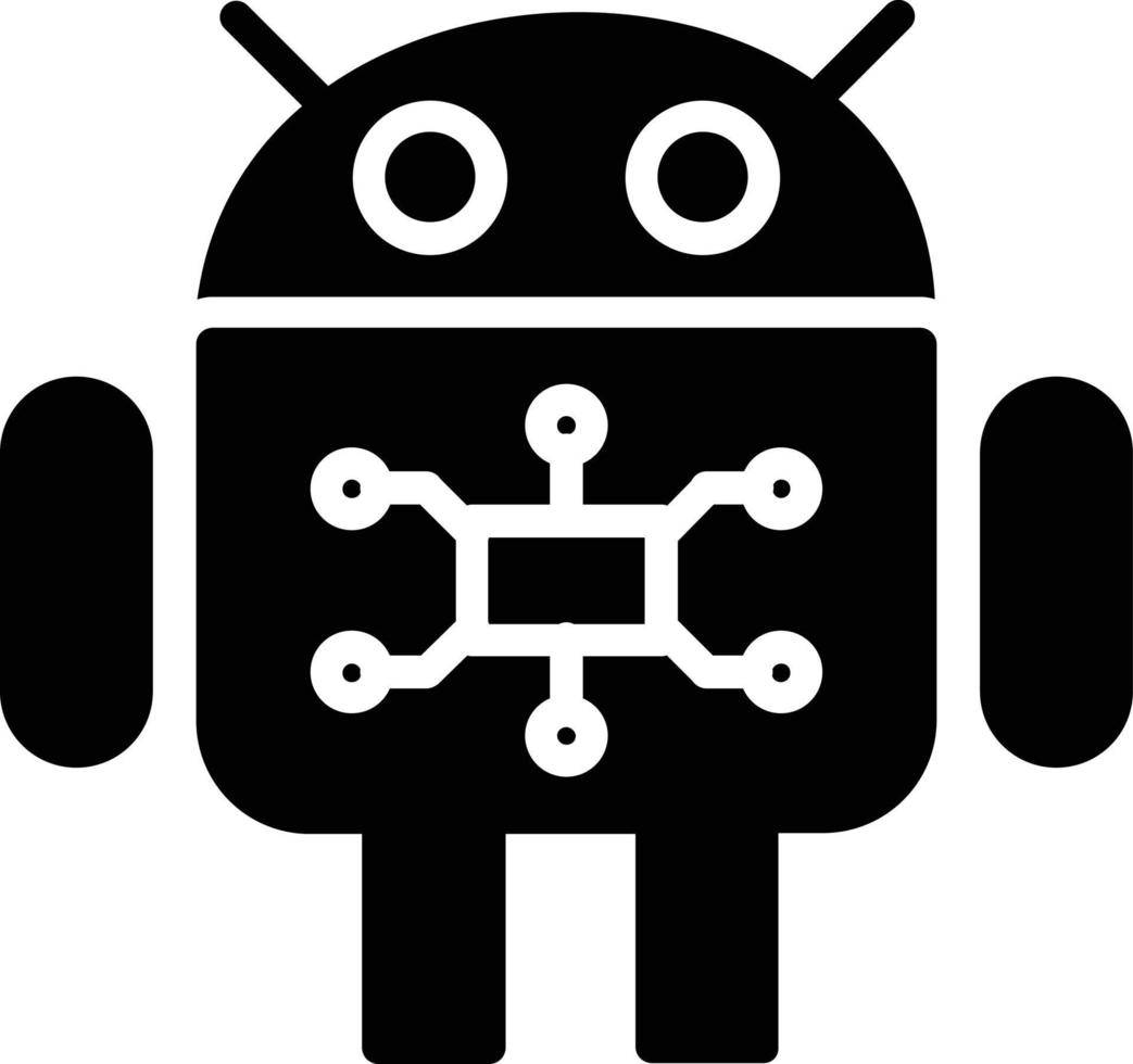 Android-Glyphen-Symbol vektor