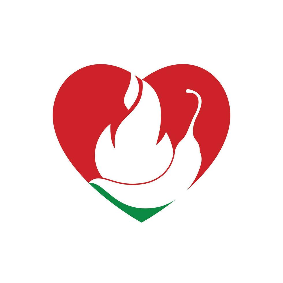 Hot Chili-Vektor-Logo-Design-Konzept. Feuer-Chili-Logo-Symbol, Symbol für Gewürzlebensmittel. vektor