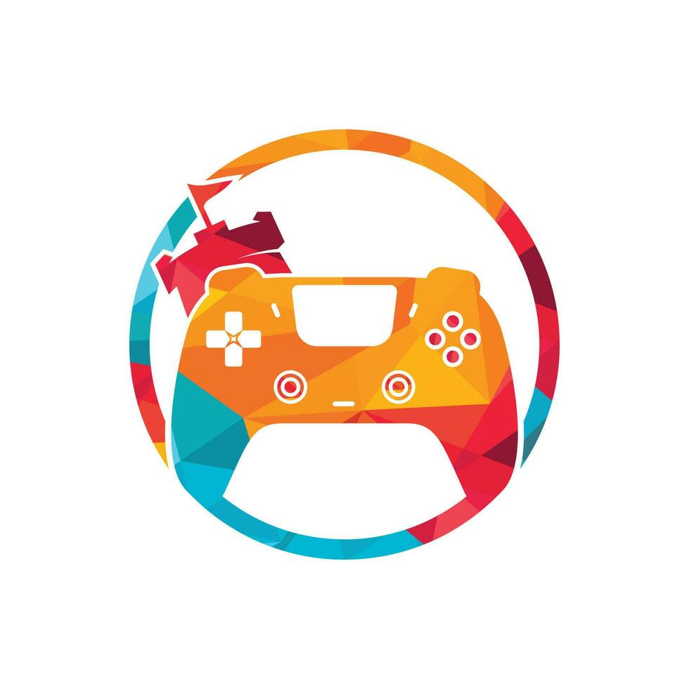 Game King-Vektor-Logo-Design. Spielekonsole und Fort-Icon-Vektordesign. vektor