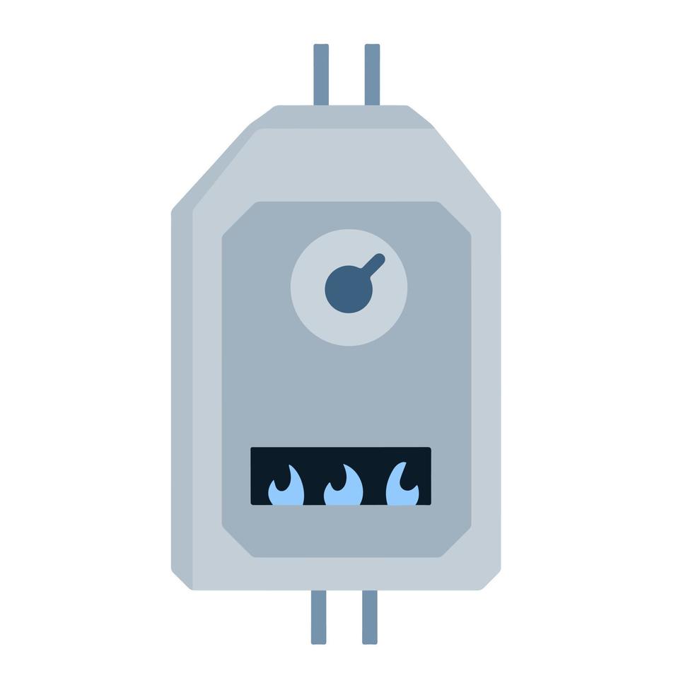 Gas Boiler. Haus Heizung. Ofensystem. Cartoon-Vektor-Symbol. System der Kombiheizung. weißer intelligenter Gaskessel mit Brenner für Wärme vektor