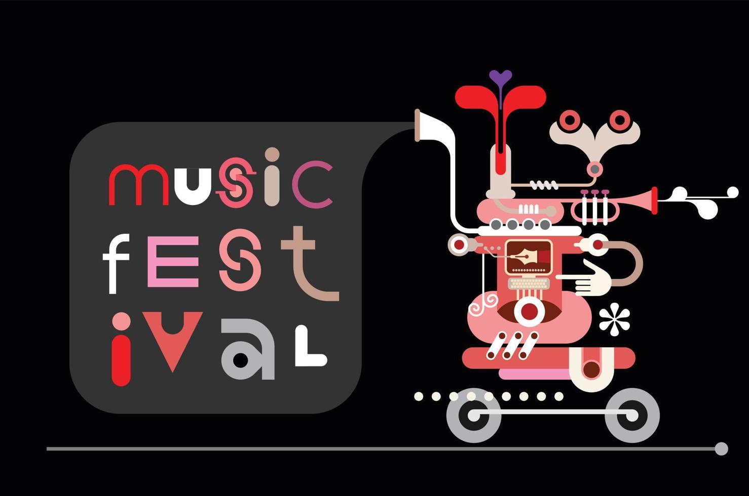 musikfestival affisch design vektor