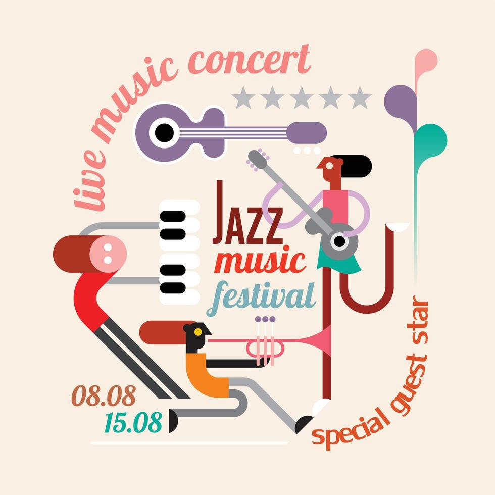 Jazzfestivalplakat vektor