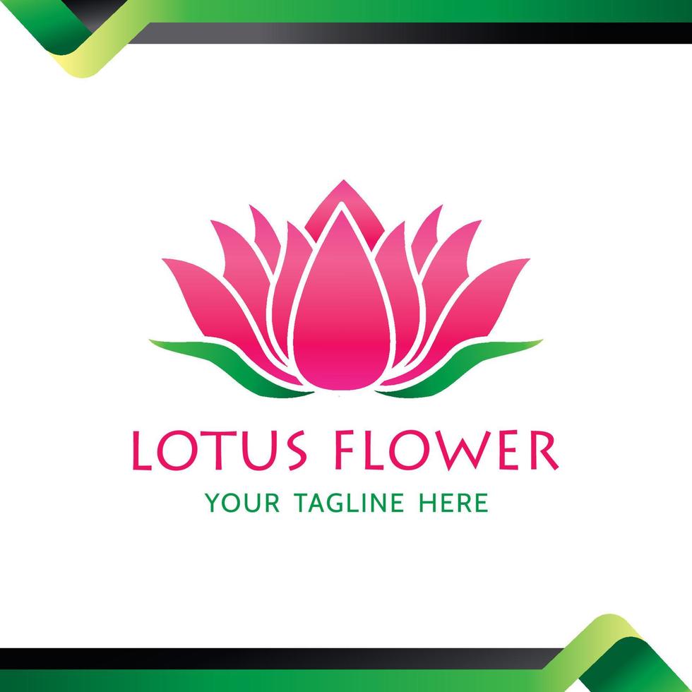 Lotus-Logo-Konzept mit frischem und einzigartigem Premium-Vektorvektor vektor