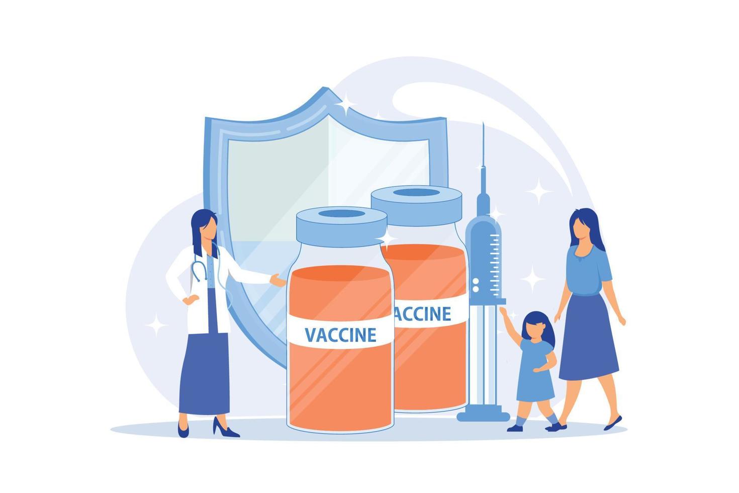 immunisering info, utbilda handla om vacciner, föräldrar utbildning, barn vaccination, offentlig hälsa program platt design modern illustration vektor