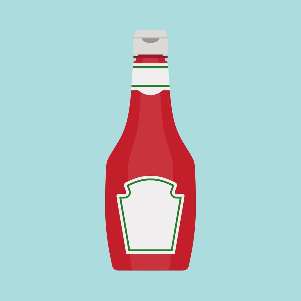 Flasche Tomate rote Sauce gesunde Bio-Vegetarier natürliches Gemüse Symbol Vektor-Symbol. Ketchup-Essen für die Küche vektor