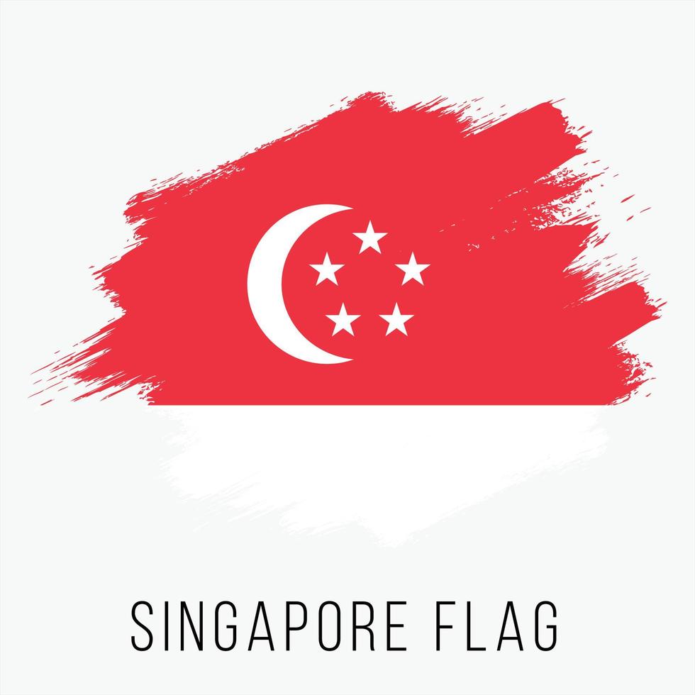 Grunge-Singapur-Vektorflagge vektor
