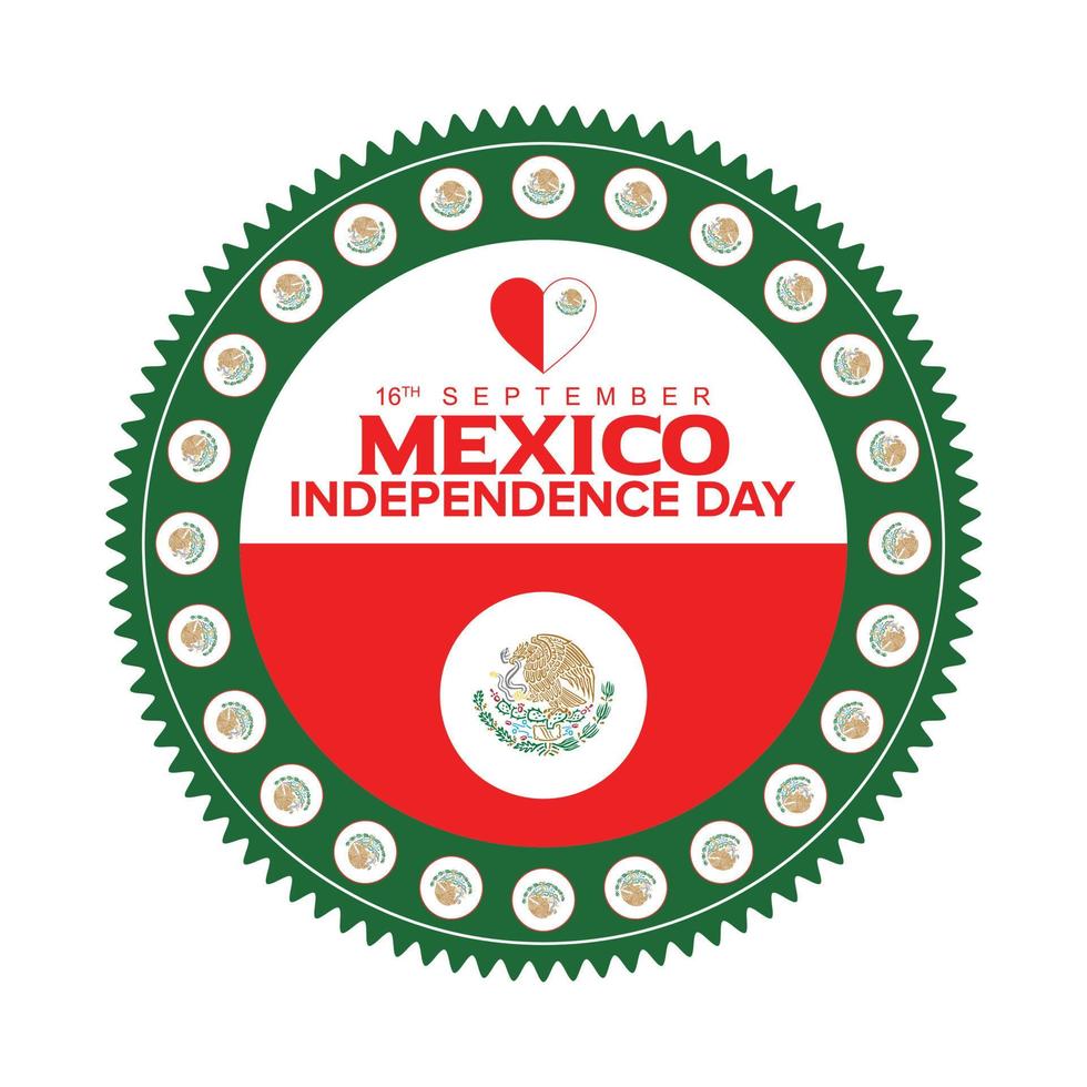 16: e september mexico oberoende dag fira vektor