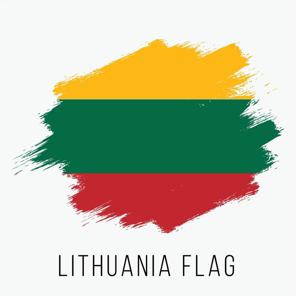 grunge litauen vektor flagga