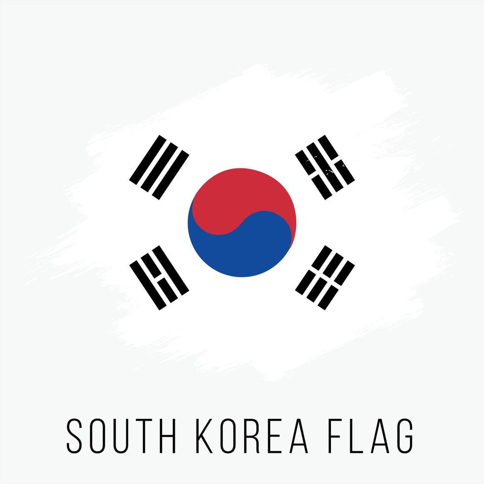 Grunge-Südkorea-Vektorflagge vektor