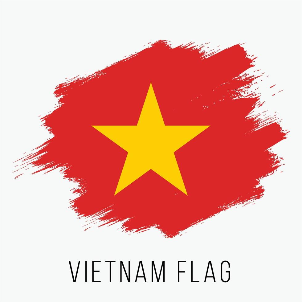 Grunge-Vietnam-Vektorflagge vektor