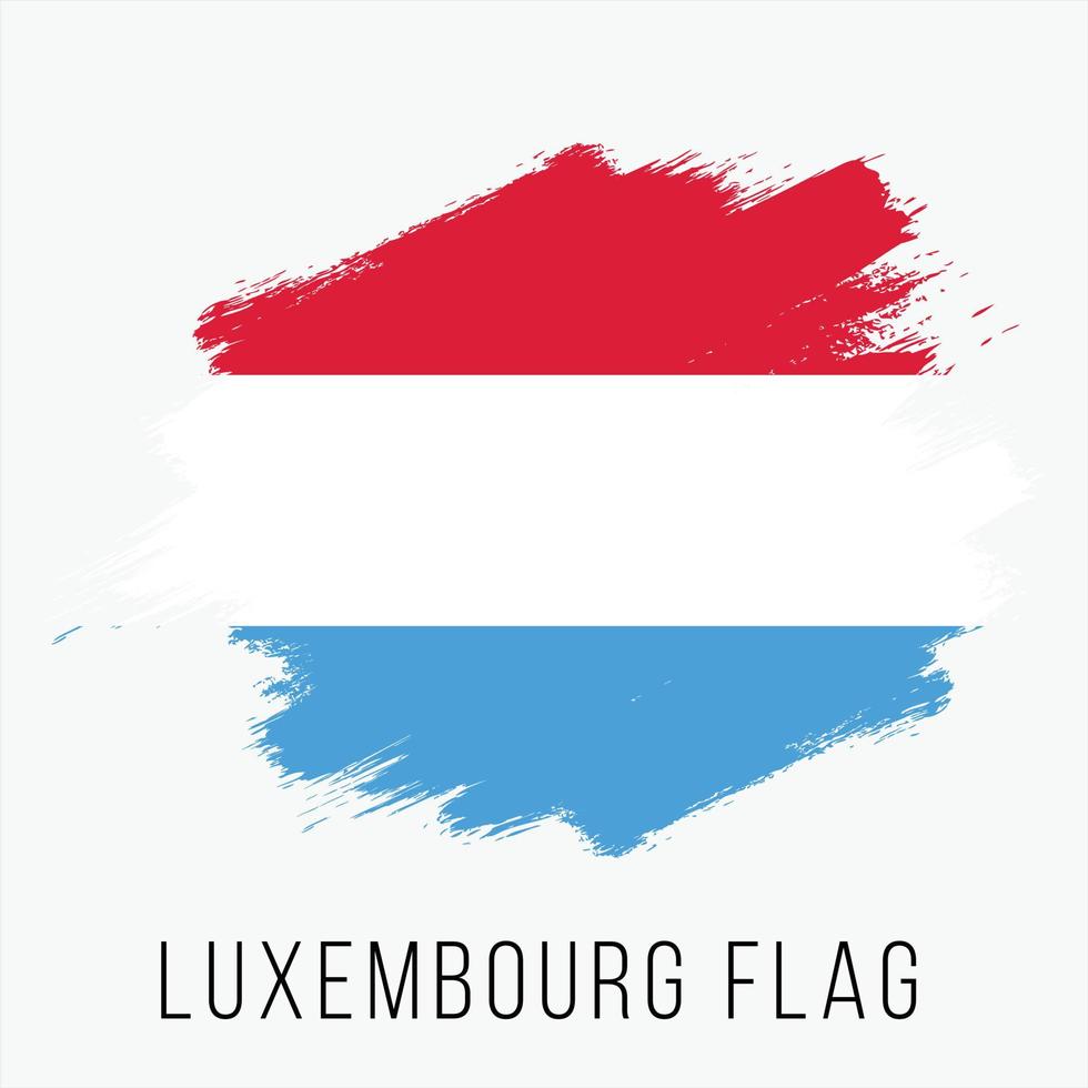 grunge luxemburg vektor flagga