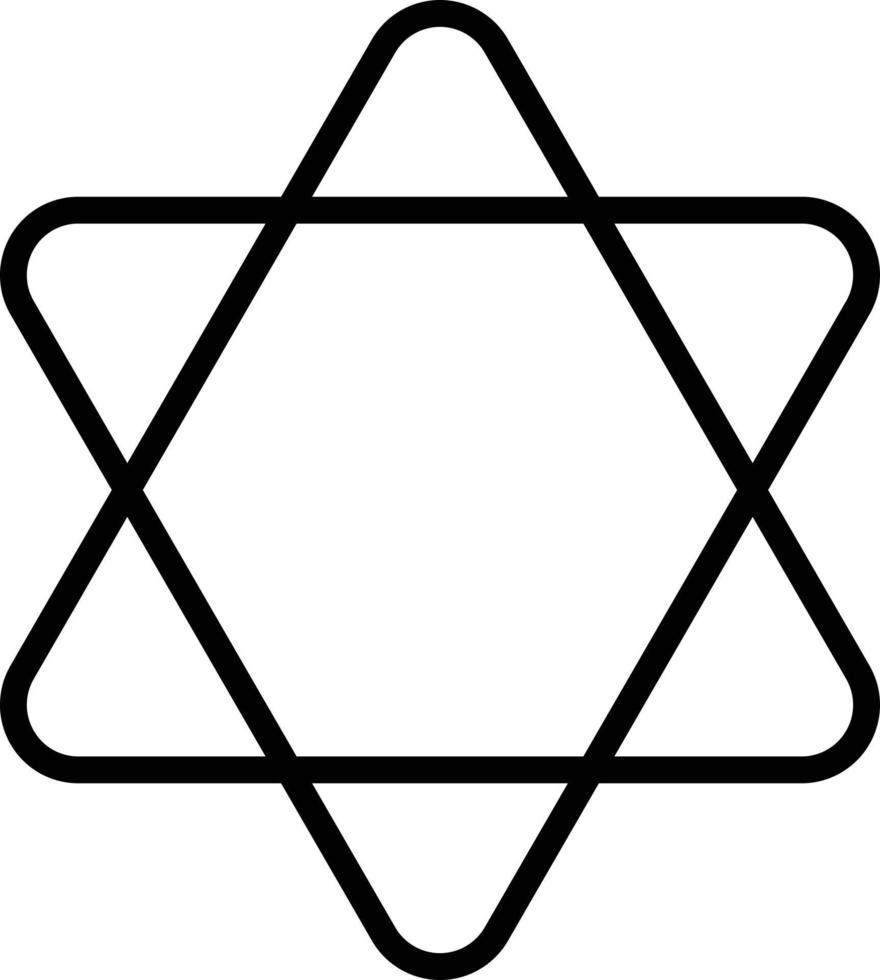 hexagram linje ikon vektor