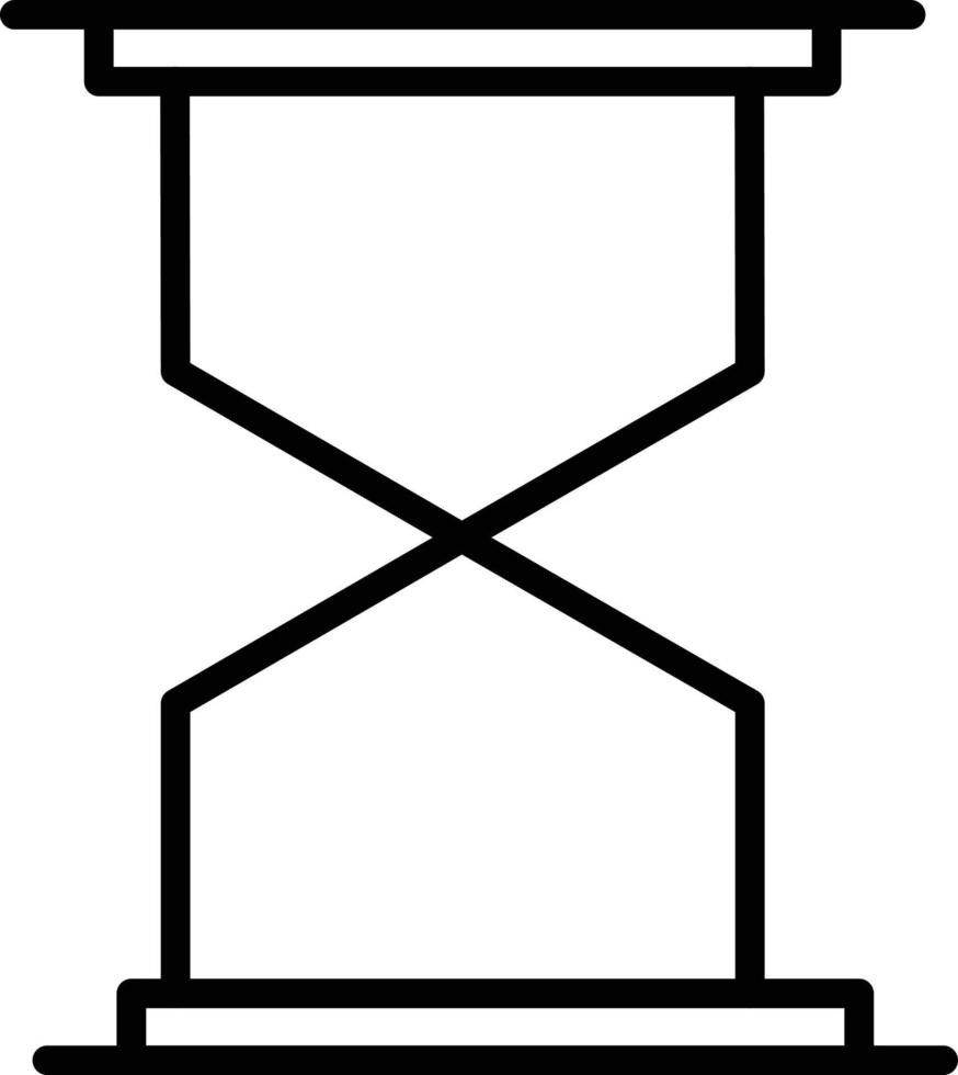 Sanduhr-Liniensymbol vektor