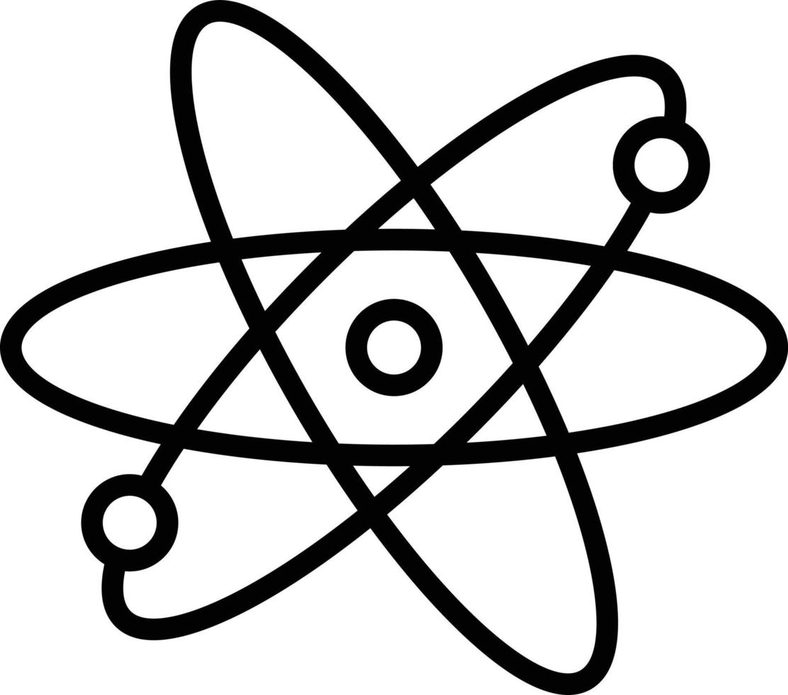kärn kraft symbol linje ikon vektor