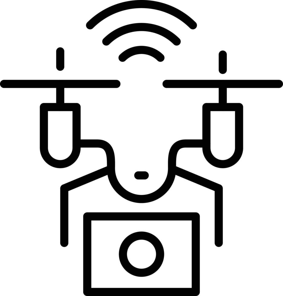 Drohnen-Liniensymbol vektor