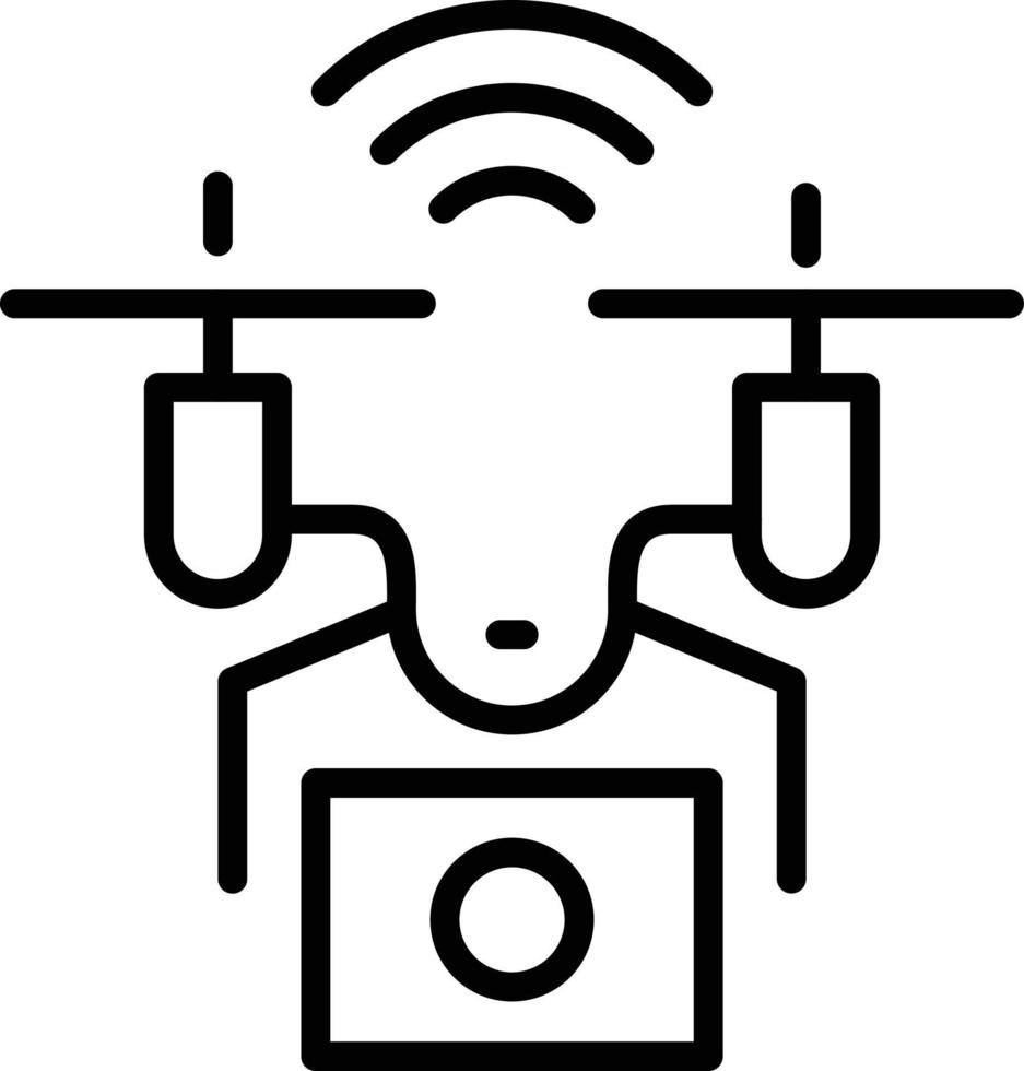 drone linje ikon vektor