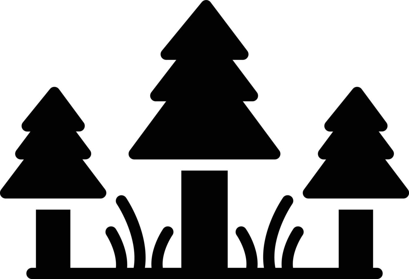 Pine-Glyphe-Symbol vektor