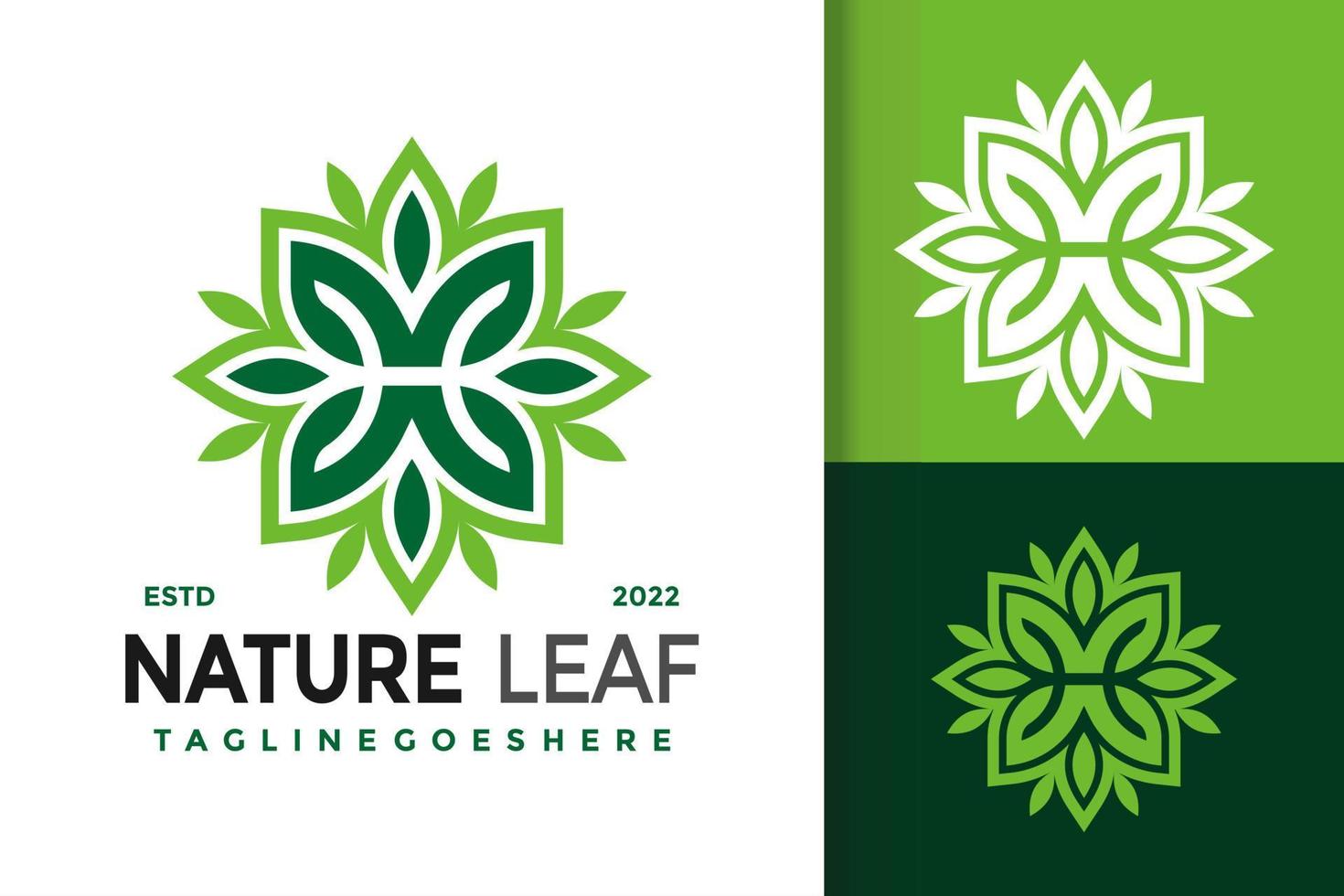 buchstabe h natur floral blatt logo design, markenidentität logos vektor, modernes logo, logo entwirft vektorillustrationsvorlage vektor