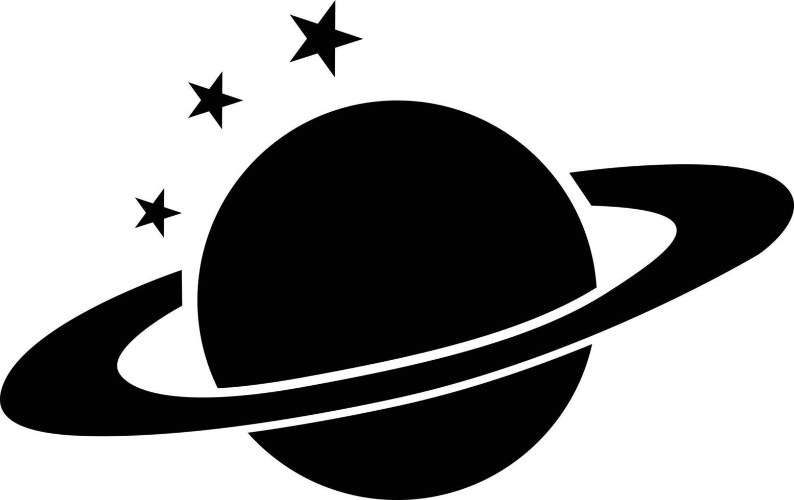 Planet Saturn-Symbol auf weißem Hintergrund. Saturn-Zeichen. Galaxienraum. flacher Stil. vektor