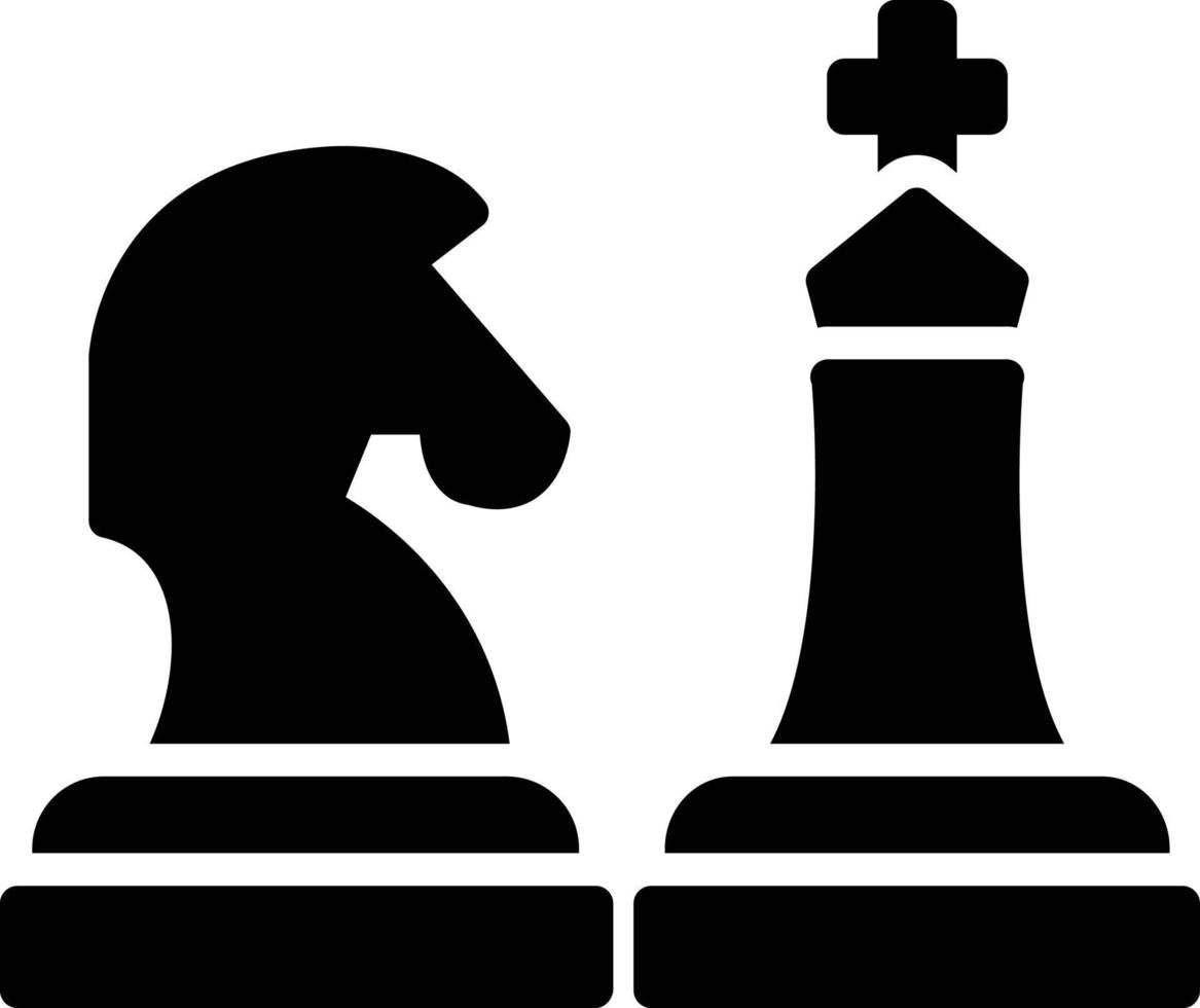 Schach-Glyphe-Symbol vektor