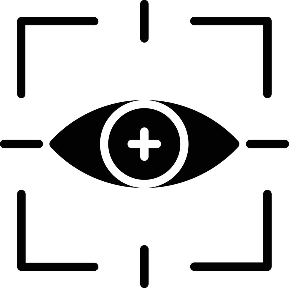 Augenscan-Glyphe-Symbol vektor