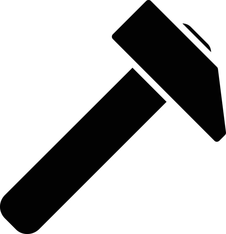 Hammer-Glyphe-Symbol vektor