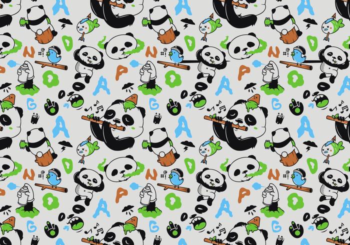 Vektor Nahtlose Panda Muster