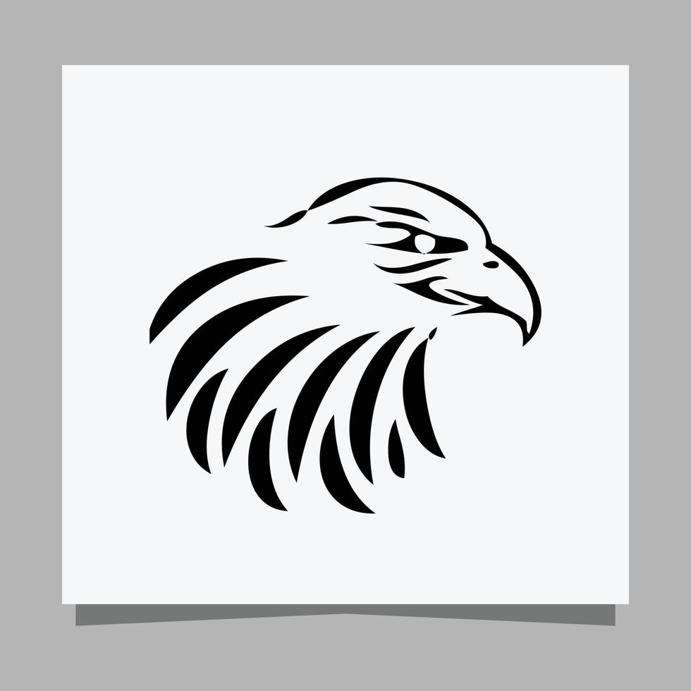 Vektor schwarzer Adler auf weißem Papier ist perfekt für Logos, Illustrationen, Banner, Flyer, Tapeten