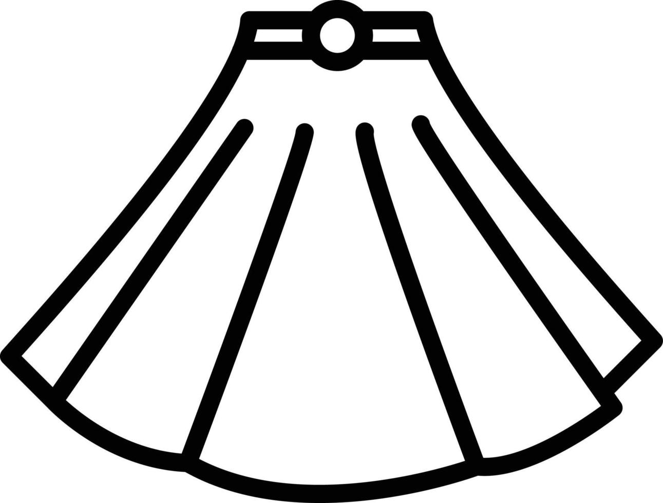 kjol linje ikon vektor