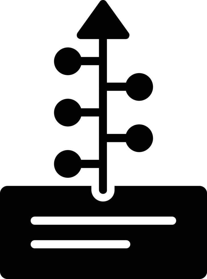 Timeline-Glyphe-Symbol vektor