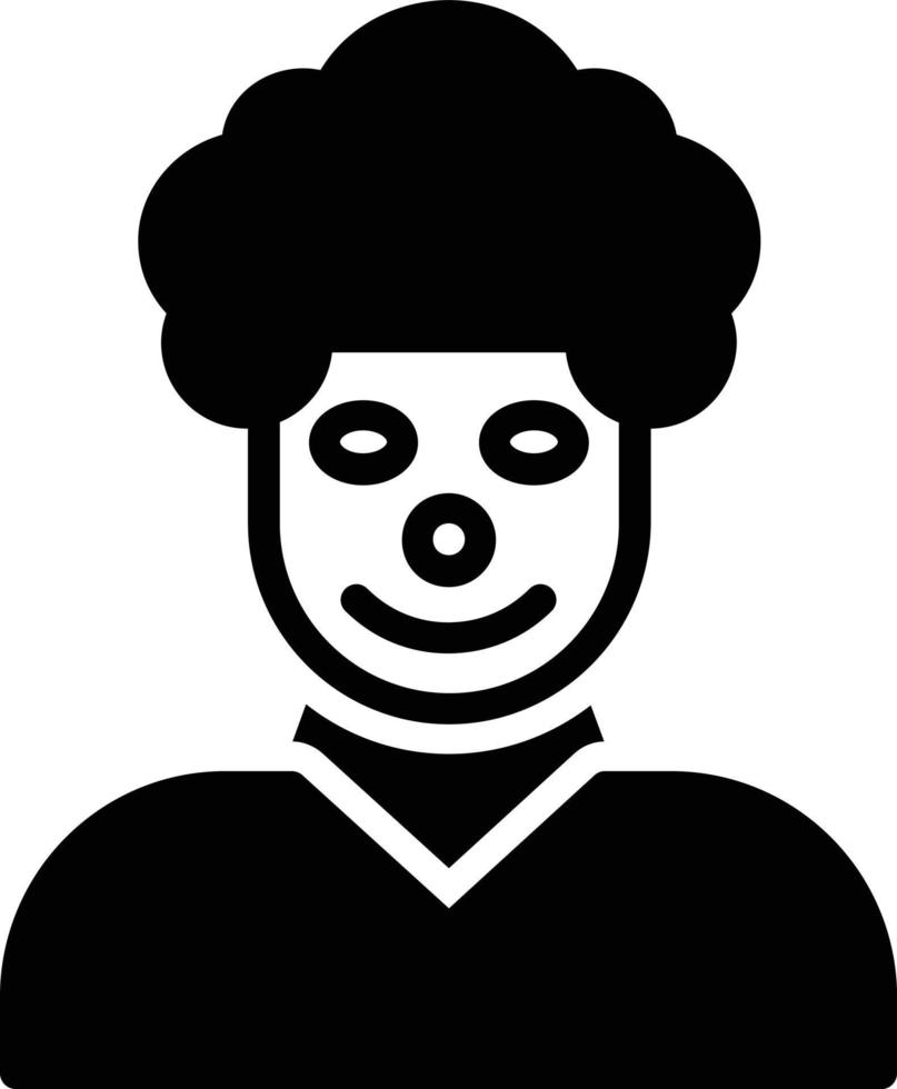 Clown-Glyphe-Symbol vektor