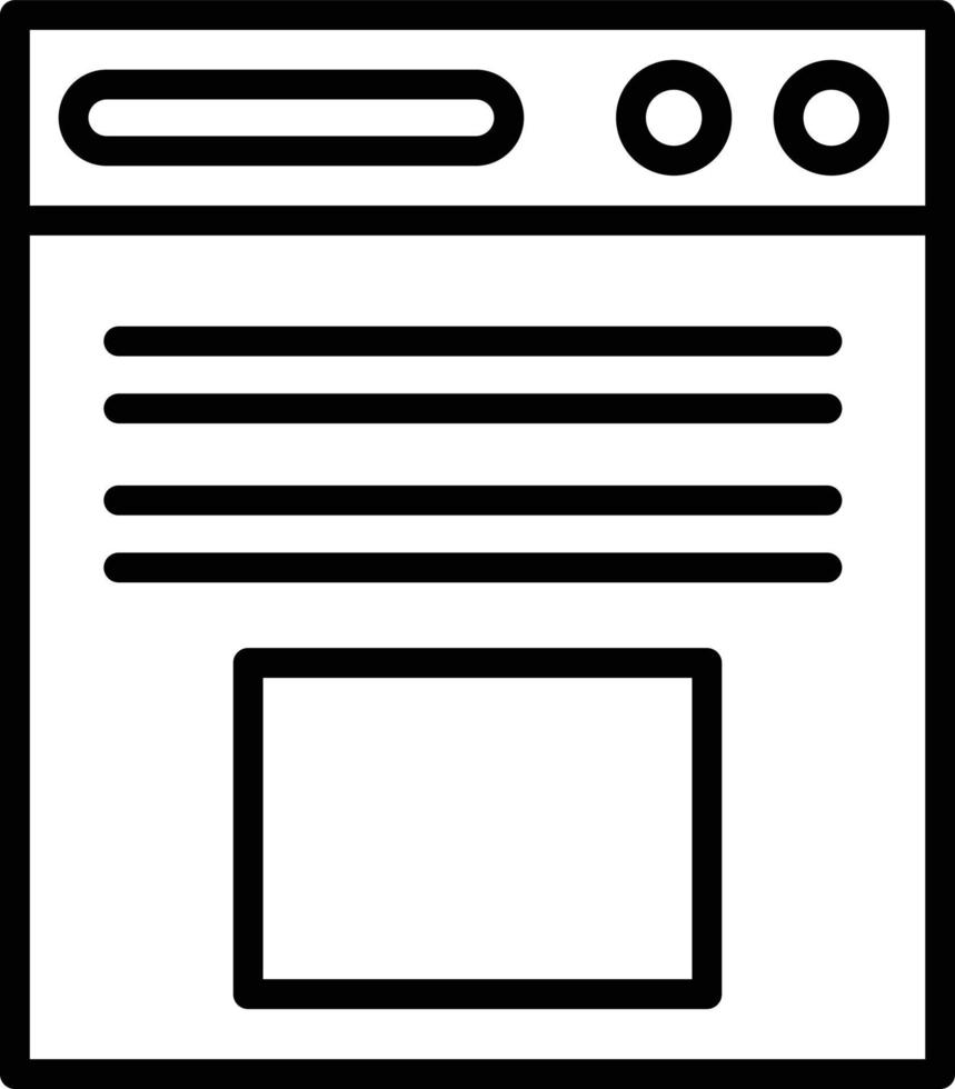Webbrowser-Liniensymbol vektor